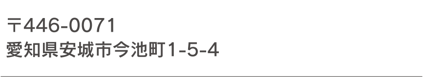 〒446-0071 愛知県安城市今池町1-5-4